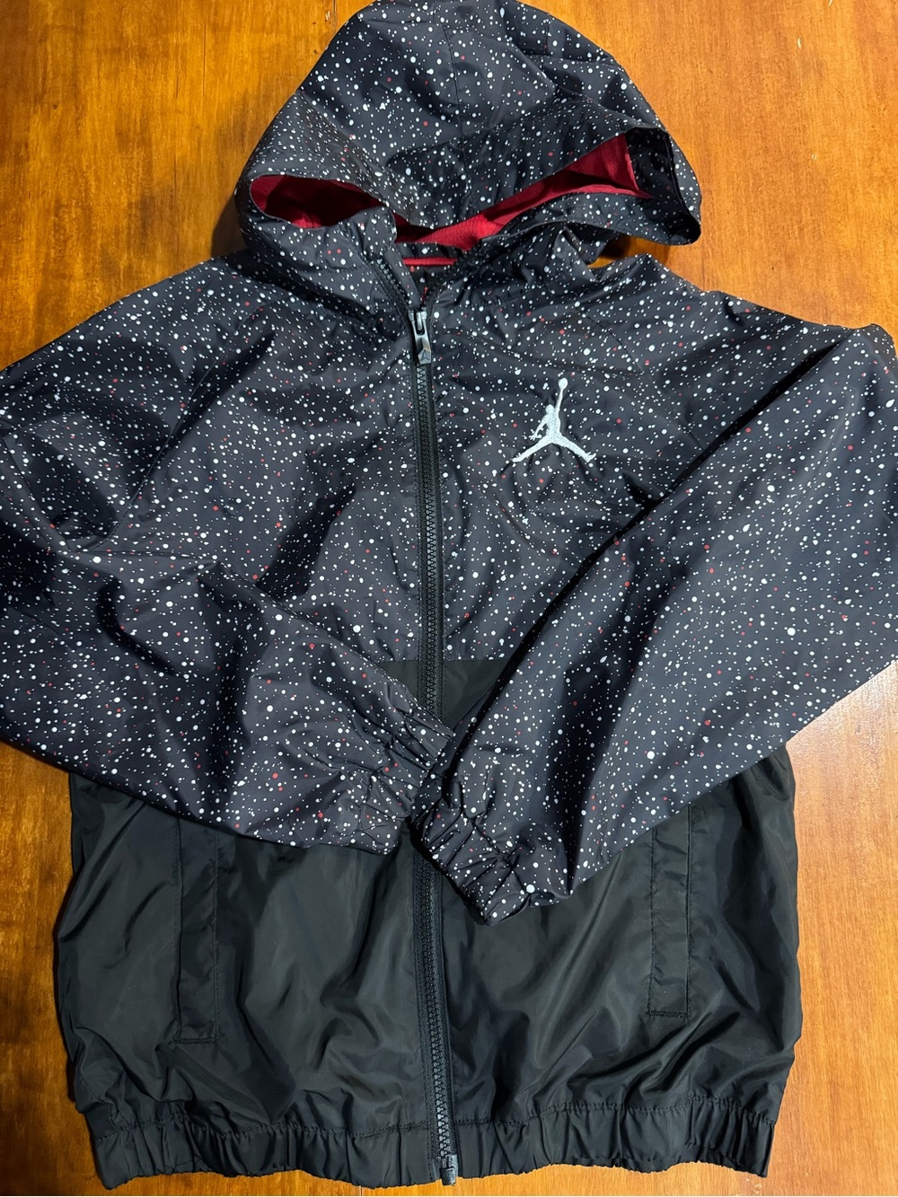 Jordan Kids' Black Speckled Windbreaker Jacket